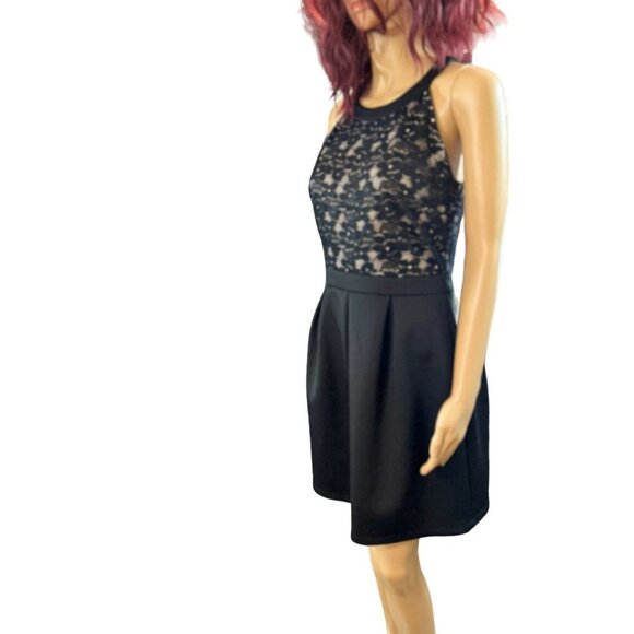 (5 for $25) Sweet Storm Sleeveless Black Lace Mini Dress Size Large - Picture 3 of 6